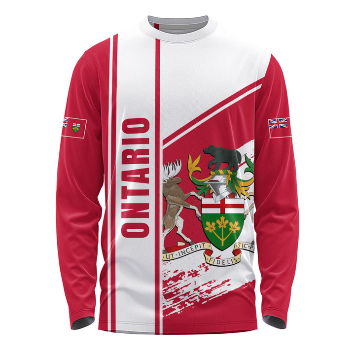 Ontario Long Sleeve T-Shirt Heritage Strength Crest