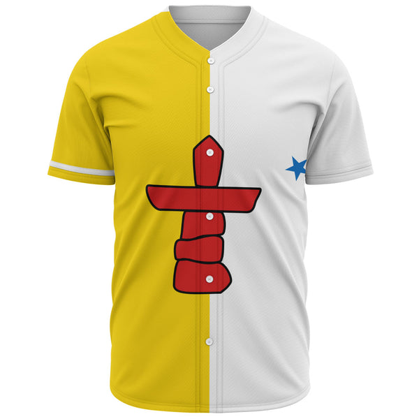 Nunavut Baseball Shirt Flag Minimalist Pride Style