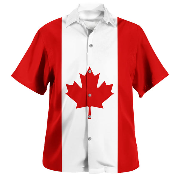 Canada Bowling Shirt Flag Minimalist Pride Style
