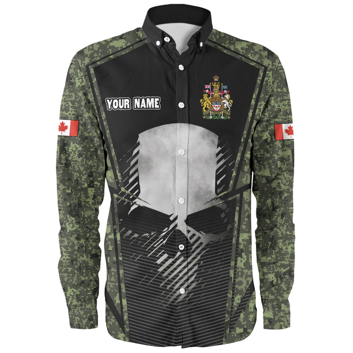 Canada Long Sleeve Shirt Canada Military Skull Honor Camo Edition
