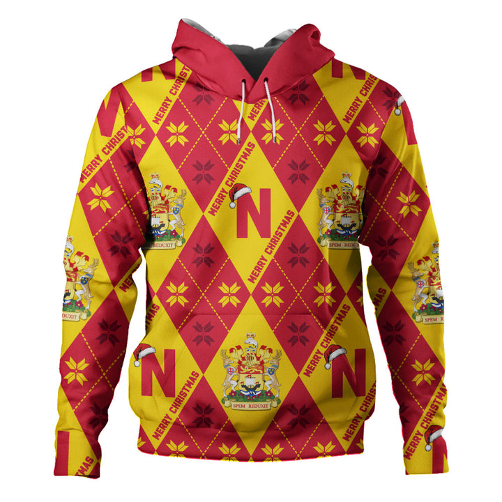 New Brunswick Hoodie Christmas Argyle Pattern With Royal Crest