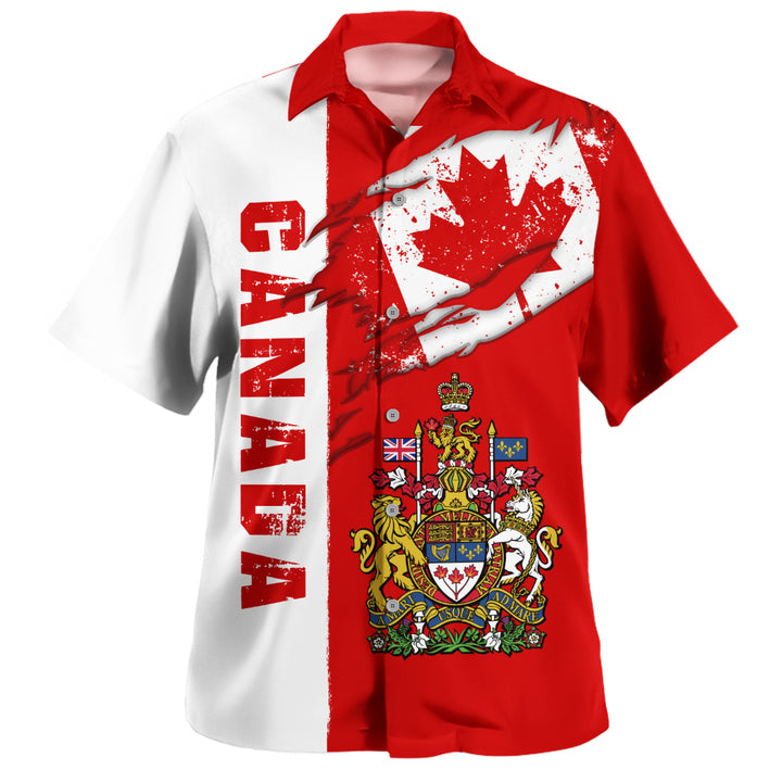 Canada Bowling Shirt Clawed Flag True North Strong