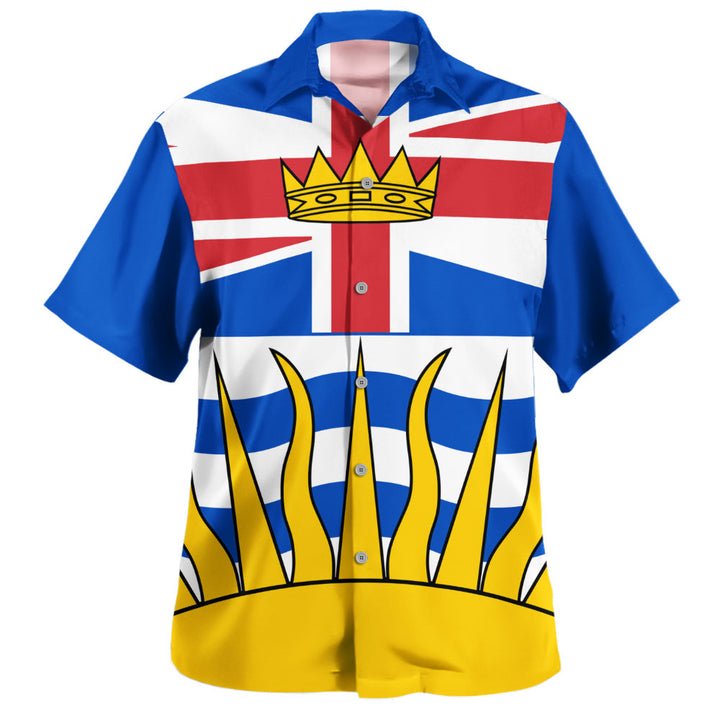 British Columbia Bowling Shirt Flag Minimalist Pride Style