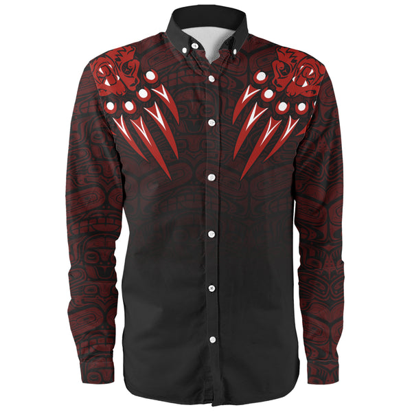 Canada Long Sleeve Shirt Haida Hunter Spirit