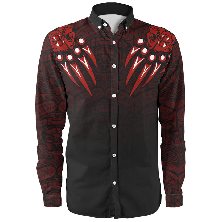 Canada Long Sleeve Shirt Haida Hunter Spirit