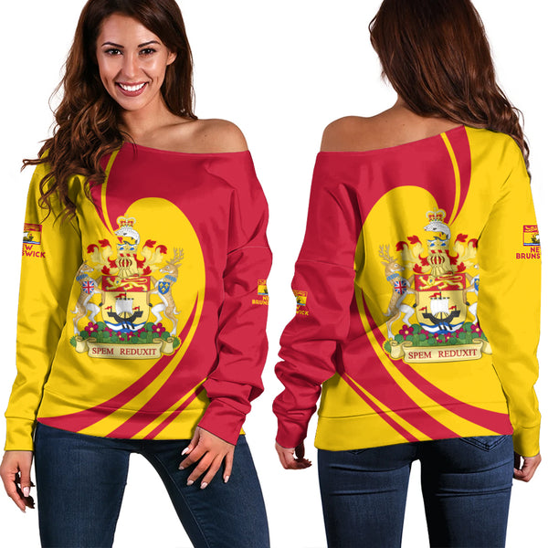 New Brunswick Off Shoulder Sweatshirt Legacy Of The Noble Spirit