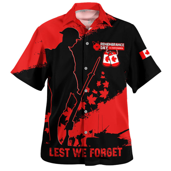Canada Bowling Shirt Remembrance Day Maple Heroes Tribute