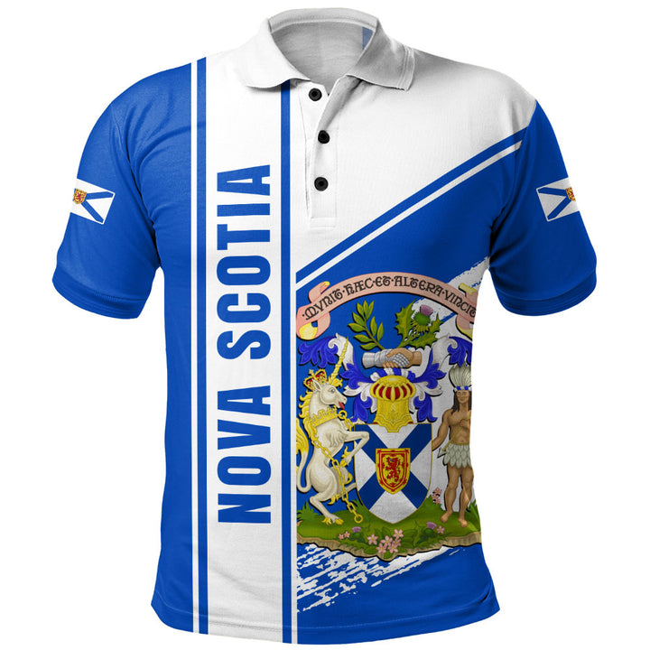 Nova Scotia Polo Shirt Heritage Strength Crest