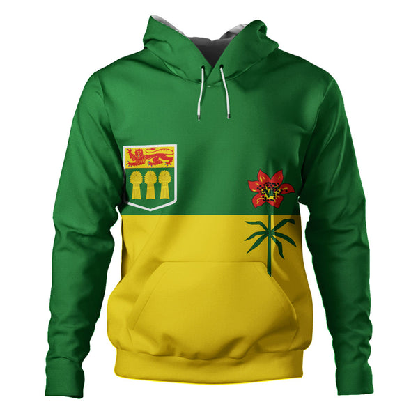 Saskatchewan Hoodie Flag Minimalist Pride Style