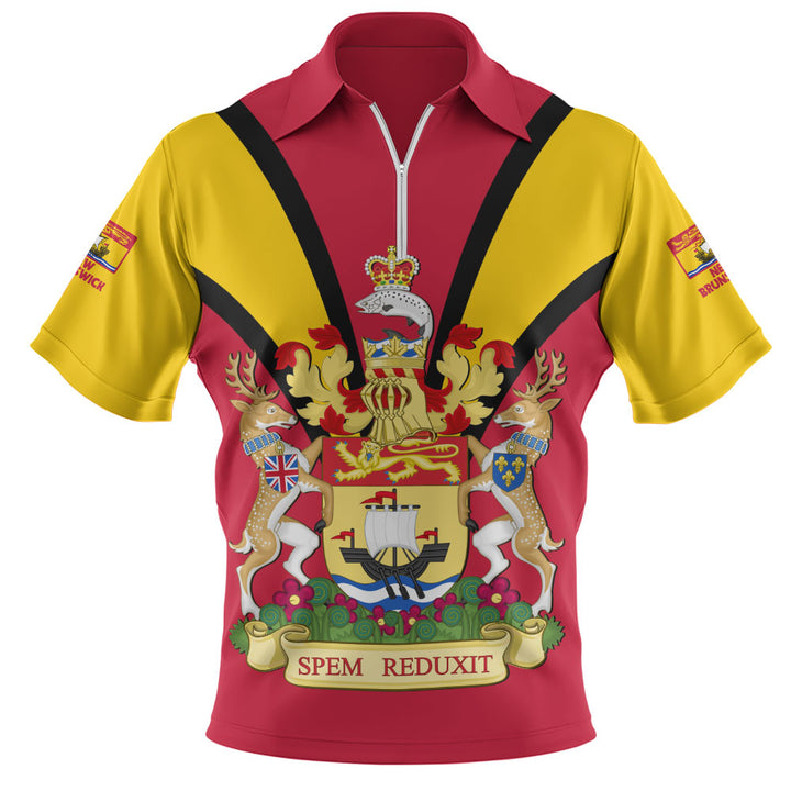 New Brunswick Zip Polo Shirt Proud Provinces Collection