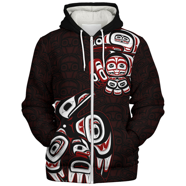 Canada Sherpa Hoodie Haida Red Raven Rise