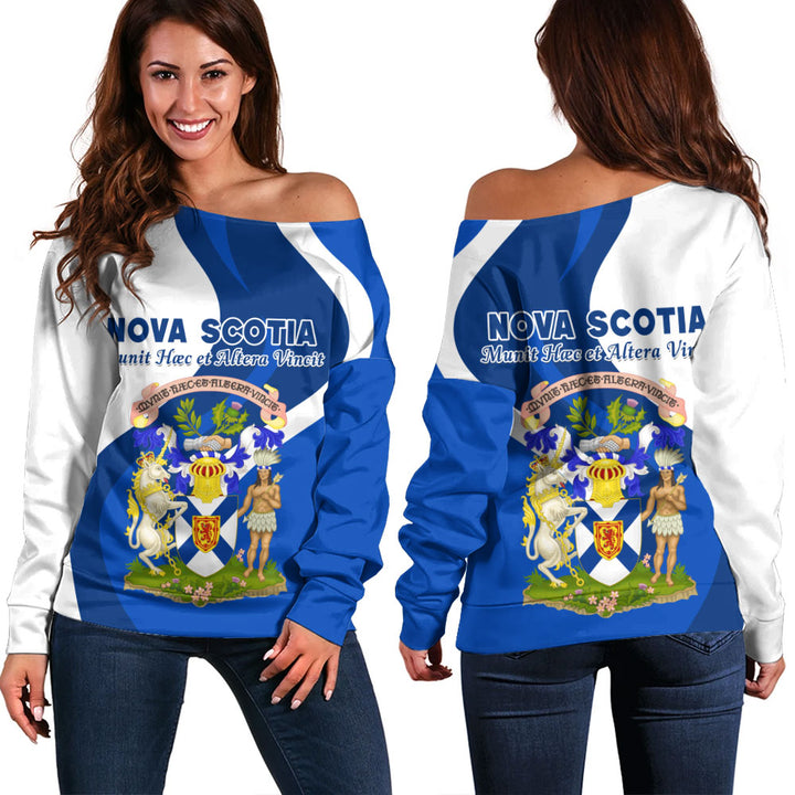 Nova Scotia Off Shoulder Sweatshirt Crest Of Identity