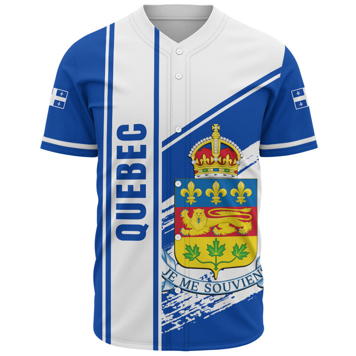 Quebec Baseball Shirt Heritage Strength Crest