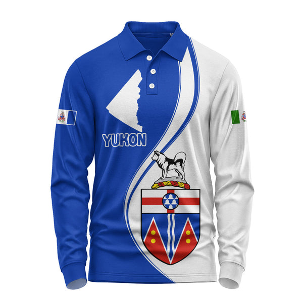 Yukon Long Sleeve Polo Shirt Canada Territories Pride
