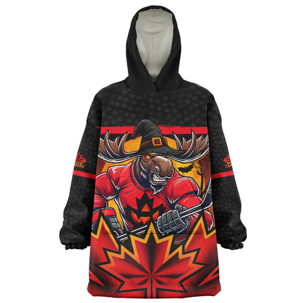 Canada Snug Hoodie Scary Moose Canada Hockey Spirit