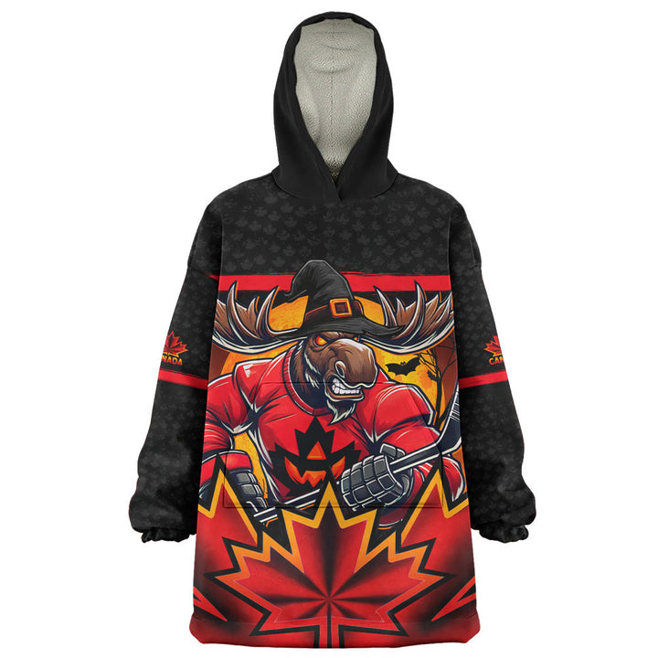 Canada Snug Hoodie Scary Moose Canada Hockey Spirit