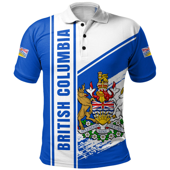 British Columbia Polo Shirt Heritage Strength Crest