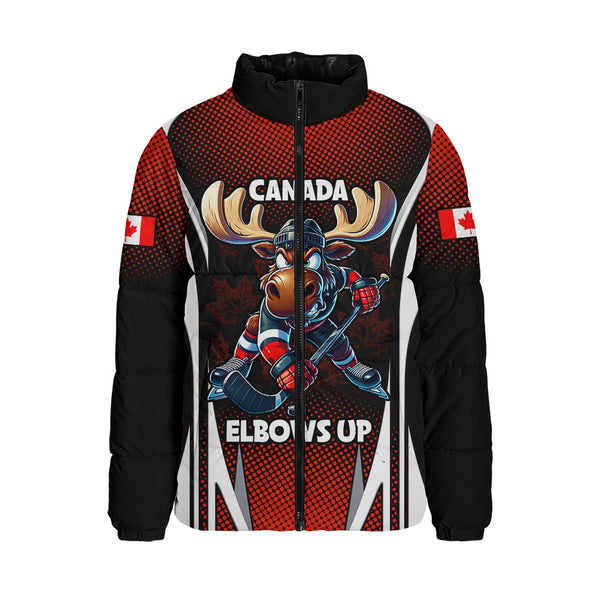 Canada Padded Jacket Fight Ready Moose Canada Hockey Attitude