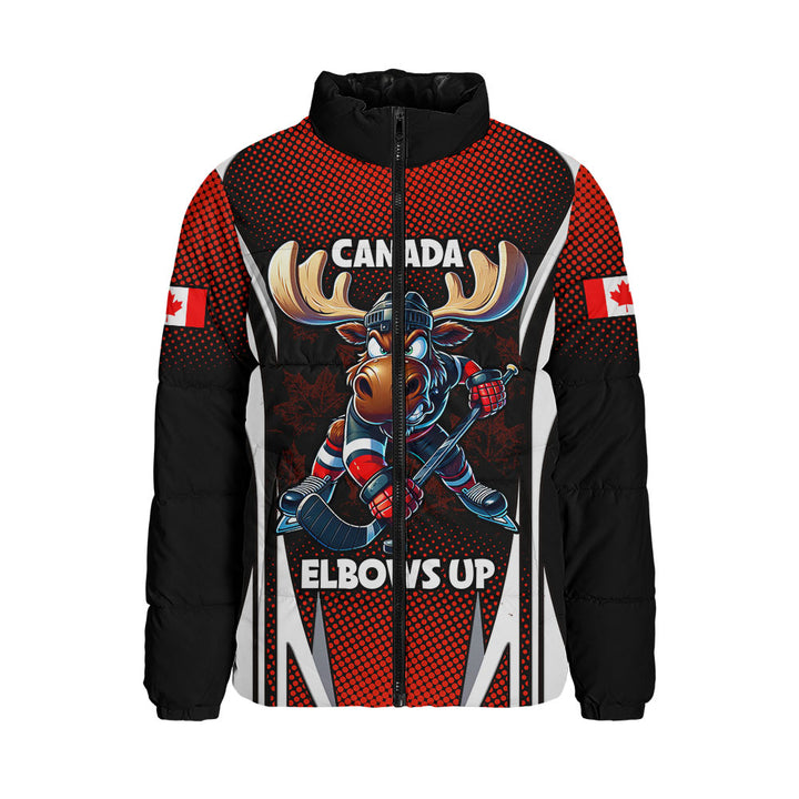 Canada Padded Jacket Fight Ready Moose Canada Hockey Attitude