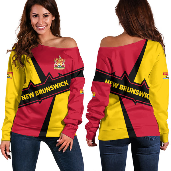 New Brunswick Off Shoulder Sweatshirt Loyal True North Provincial Style