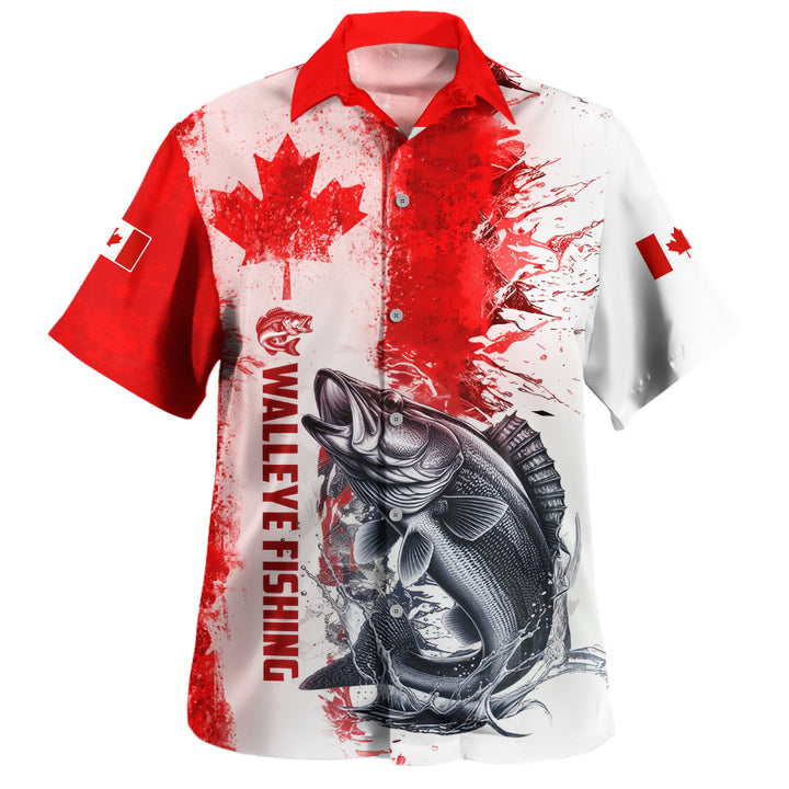 Canada Bowling Shirt Canada Maple Hook And Splash
