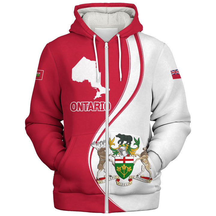 Ontario Sherpa Hoodie Canada Territories Pride