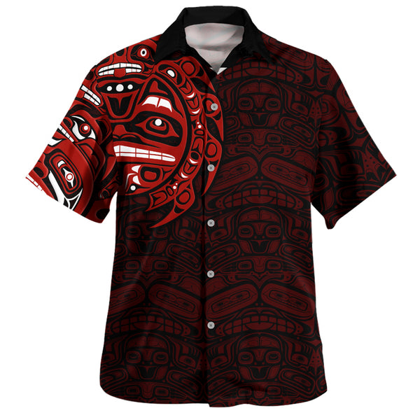 Canada Bowling Shirt Red Wisdom Haida Edition
