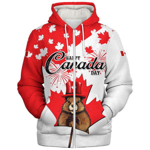 Canada Sherpa Hoodie Beaver Bash Canada Day Special