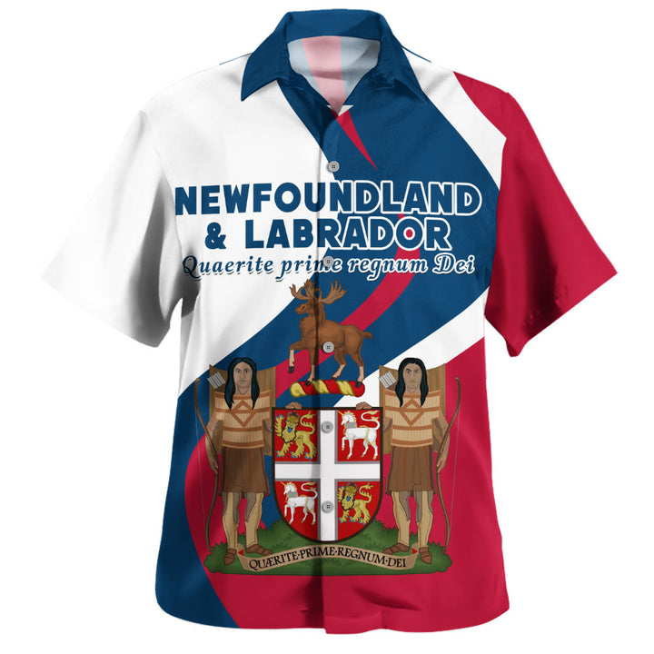 Newfoundland & Labrador Bowling Shirt Crest Of Identity