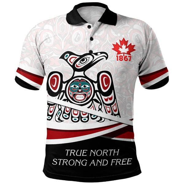 Canada Polo Shirt True North Eagle Spirit 1867 Heritage Pride