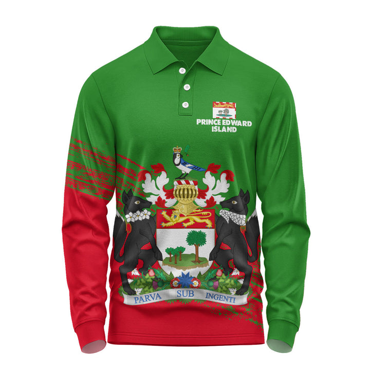 Prince Edward Island Long Sleeve Polo Shirt Pride Of The Provinces