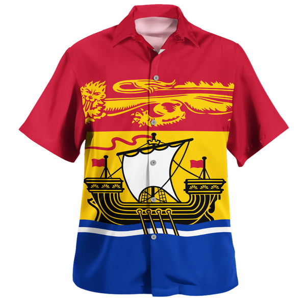 New Brunswick Bowling Shirt Flag Minimalist Pride Style