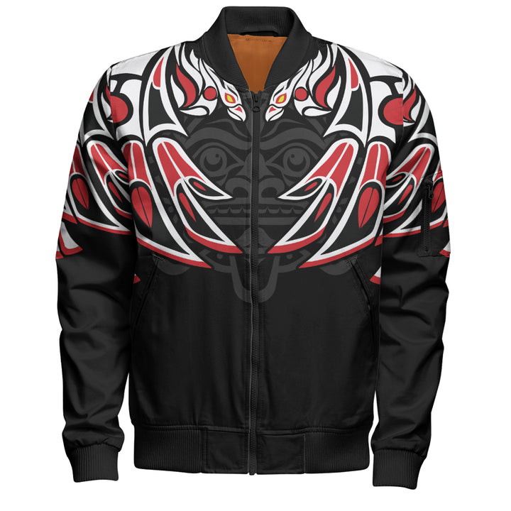 Canada Bomber Jacket Tribal Guardian Spirit Haida Style