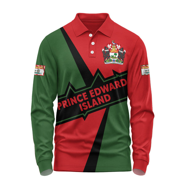 Prince Edward Island Long Sleeve Polo Shirt Loyal True North Provincial Style