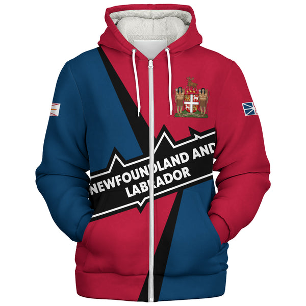 Newfoundland & Labrador Sherpa Hoodie Loyal True North Provincial Style