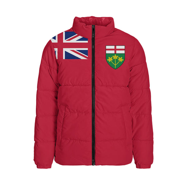 Ontario Padded Jacket Flag Minimalist Pride Style