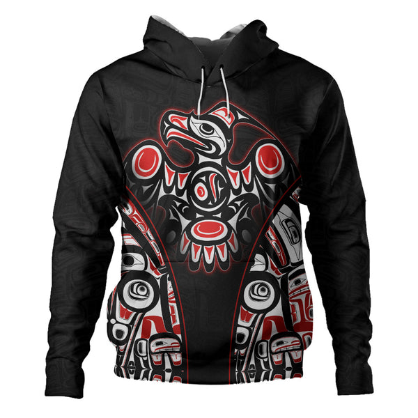 Canada Hoodie Thunderbird Totem Legacy Black And Red Power