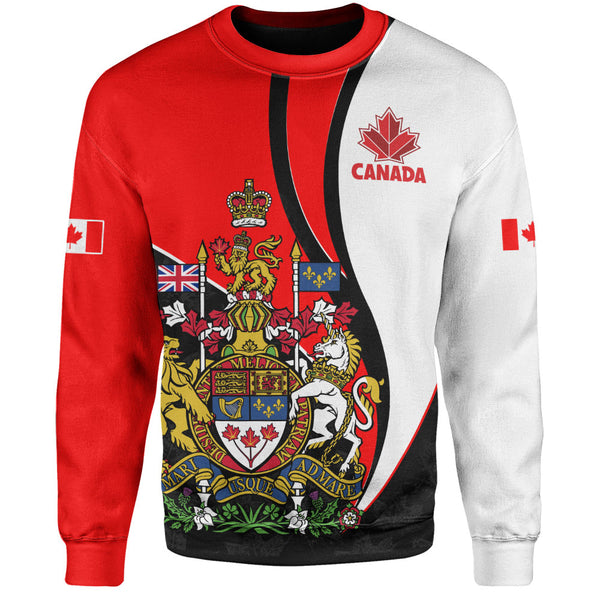 Canada Sweatshirt Maple Crown Crest With National Pride