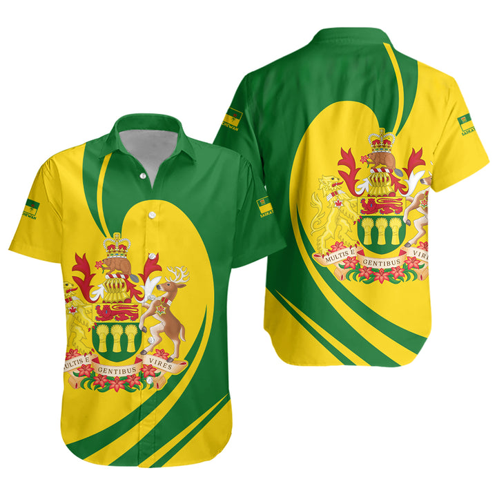 Saskatchewan Short Sleeve Shirt Legacy Of The Noble Spirit