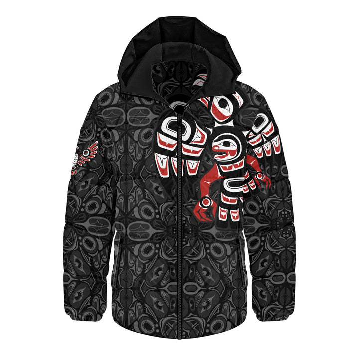 Canada Hooded Padded Jacket Echoes Of The Raven Claw