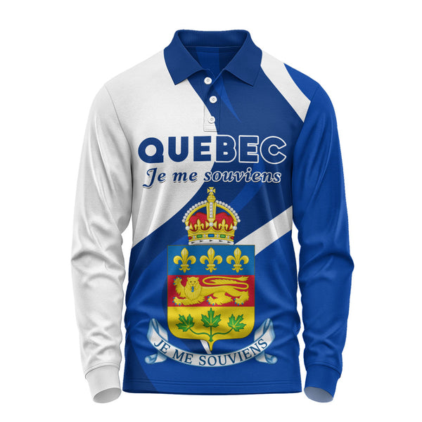 Quebec Long Sleeve Polo Shirt Crest Of Identity