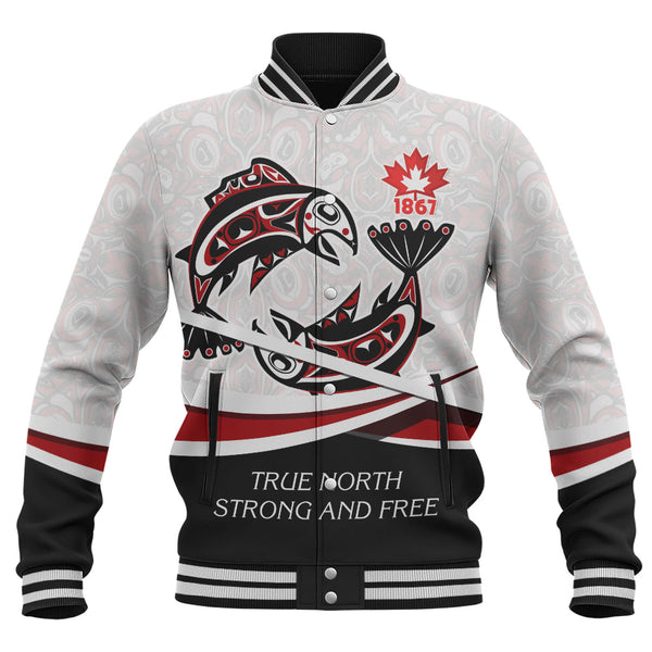 Canada Baseball Jacket Spirit Of Salmon True North Freedom