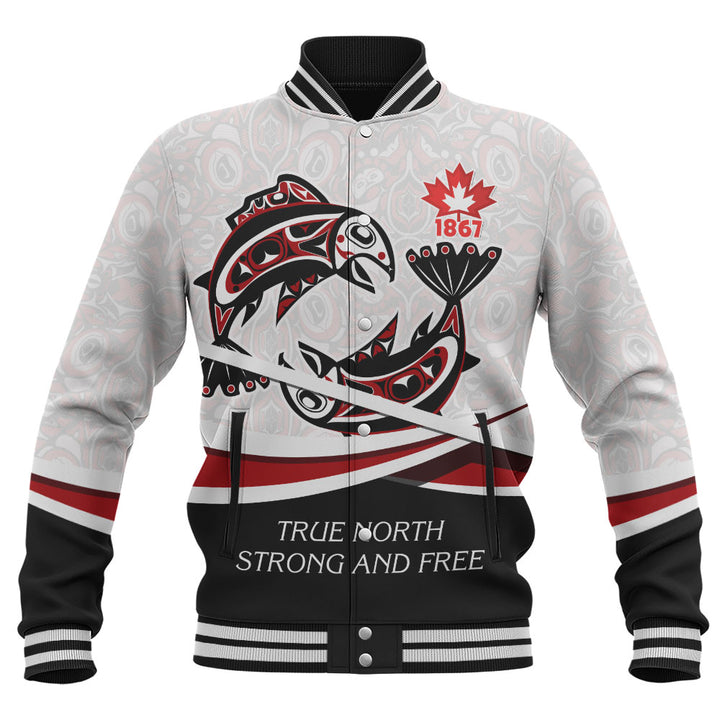 Canada Baseball Jacket Spirit Of Salmon True North Freedom