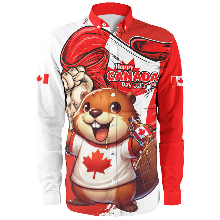 Canada Long Sleeve Shirt True North Cheer Canada Day Beaver Edition