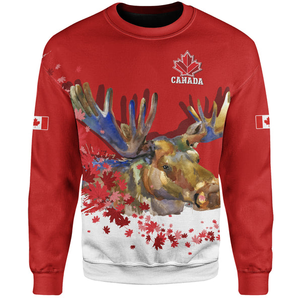 Canada Sweatshirt Majestic Moose Canada Maple Spirit Edition