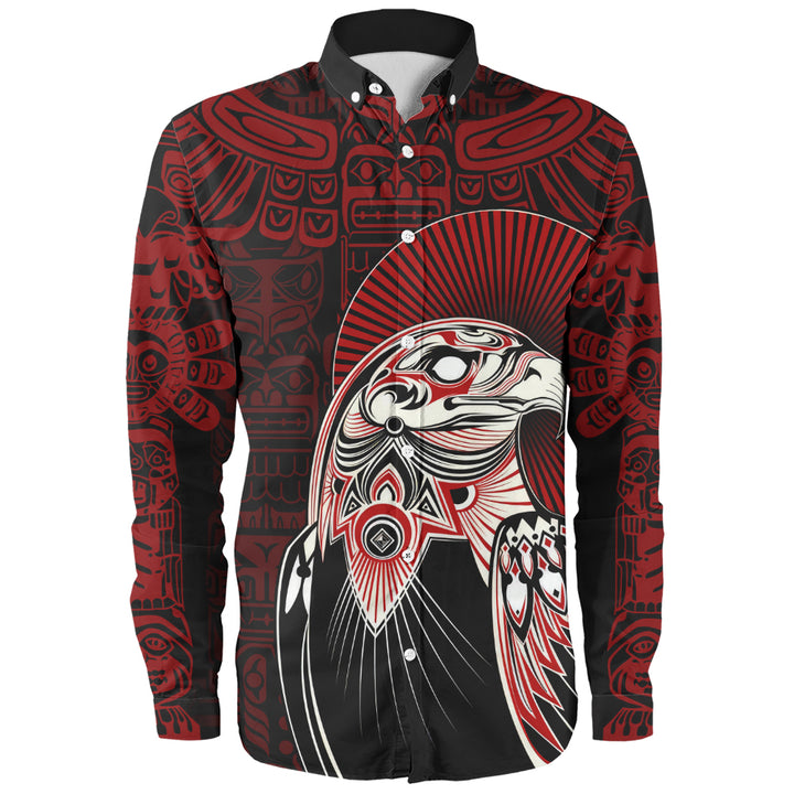 Canada Long Sleeve Shirt Canada Haida Eagle Warrior Legacy