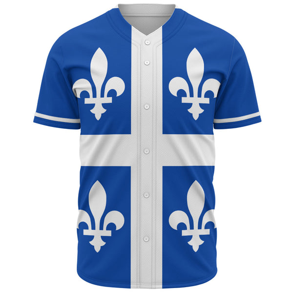 Quebec Baseball Shirt Flag Minimalist Pride Style