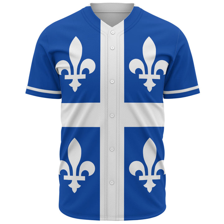 Quebec Baseball Shirt Flag Minimalist Pride Style