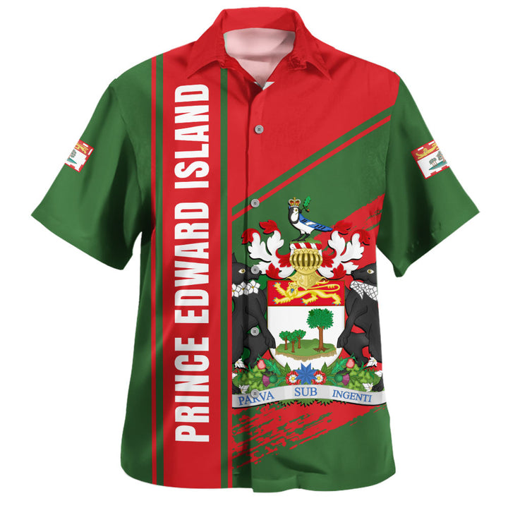 Prince Edward Island Bowling Shirt Heritage Strength Crest