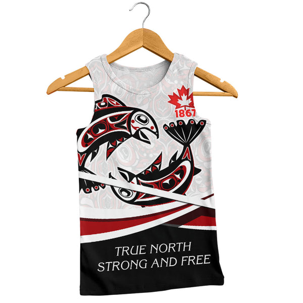 Canada Tank Top Spirit Of Salmon True North Freedom